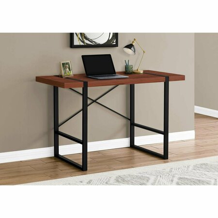 DAPHNES DINNETTE 48 in. Metal Computer Desk Cherry - Black DA3067092